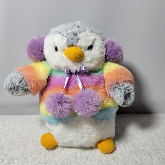 Aurora Other - Aurora Pom Pom Rainbow 9" Penguin Plush
